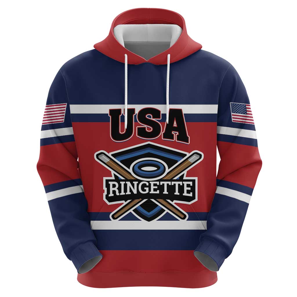 Custom USA 2025 Ringette Hoodie Go Champion Team Ringette USA