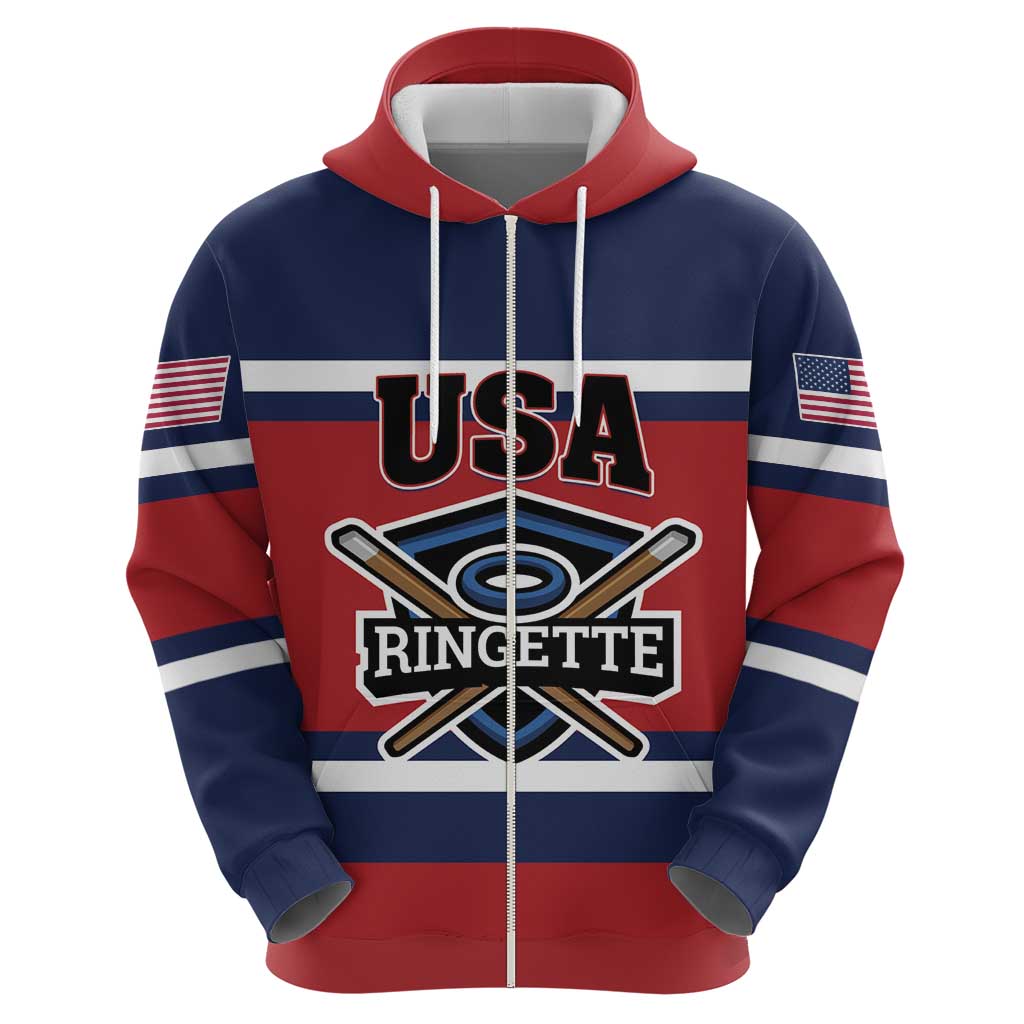 Custom USA 2025 Ringette Hoodie Go Champion Team Ringette USA