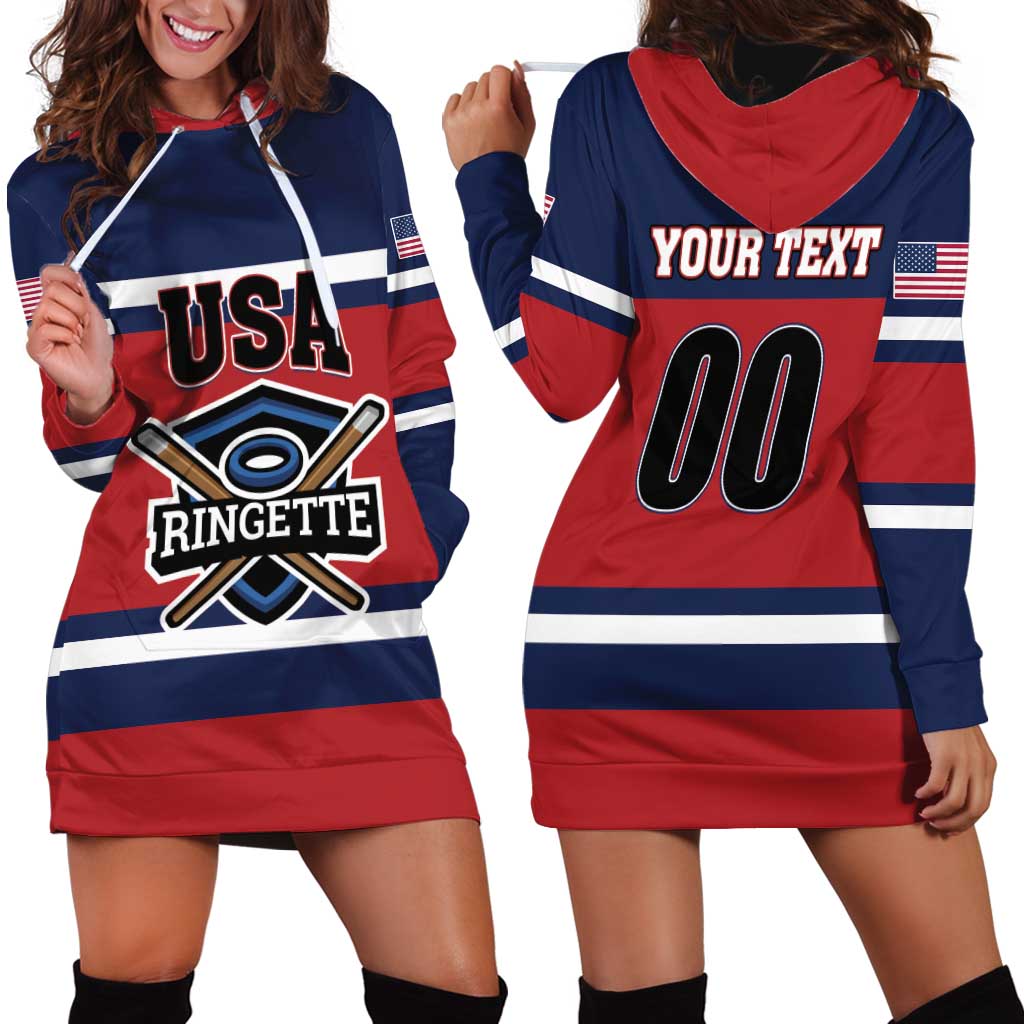 Custom USA 2025 Ringette Hoodie Dress Go Champion Team Ringette USA