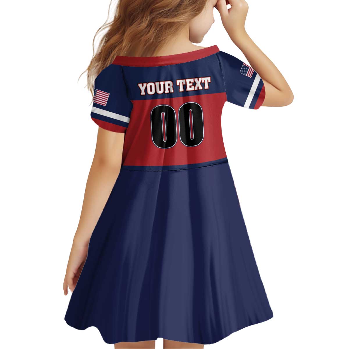 Custom USA 2025 Ringette Kid Short Sleeve Dress Go Champion Team Ringette USA