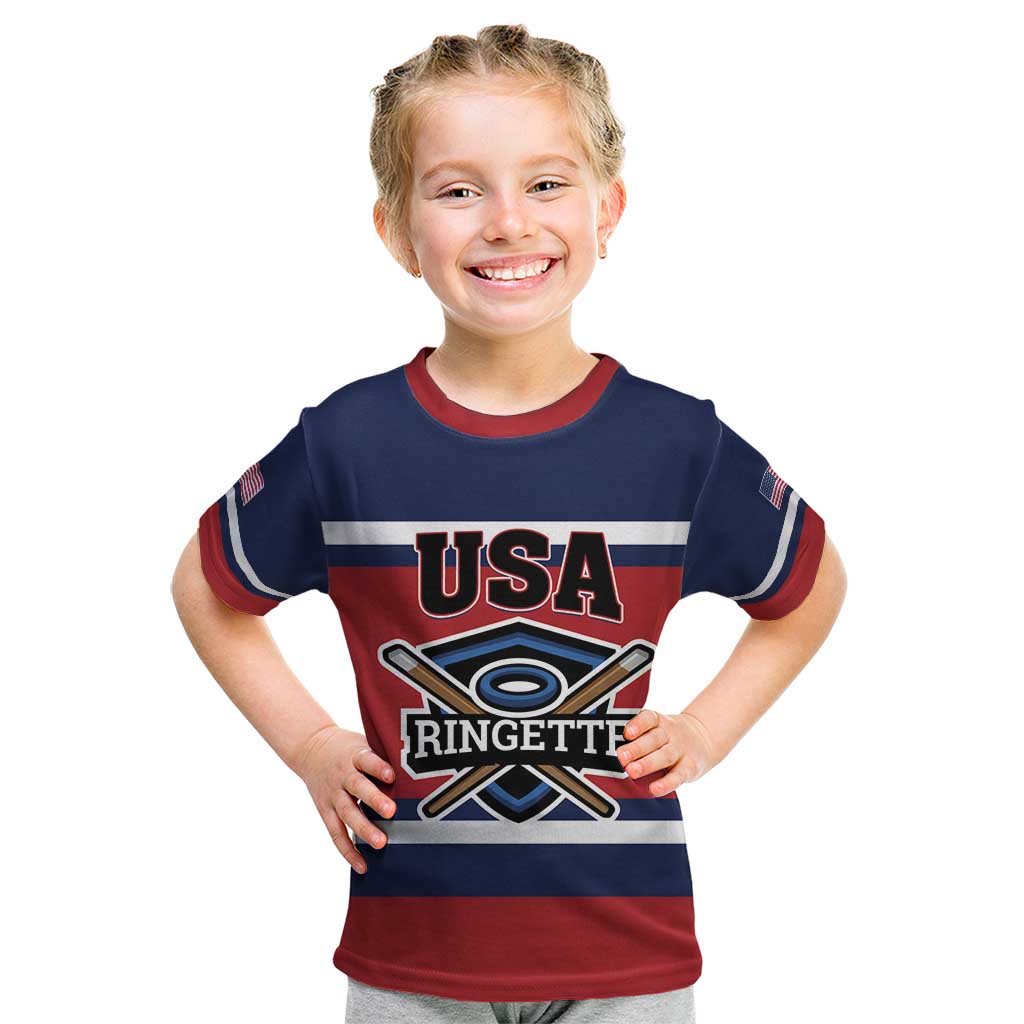 Custom USA 2025 Ringette Kid T Shirt Go Champion Team Ringette USA