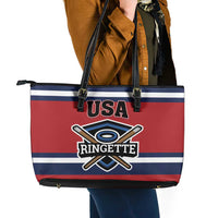 USA 2025 Ringette Leather Tote Bag Go Champion Team Ringette USA