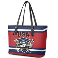 USA 2025 Ringette Leather Tote Bag Go Champion Team Ringette USA
