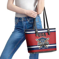 USA 2025 Ringette Leather Tote Bag Go Champion Team Ringette USA