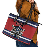 USA 2025 Ringette Leather Tote Bag Go Champion Team Ringette USA