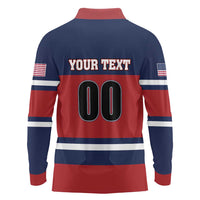 Custom USA 2025 Ringette Long Sleeve Polo Shirt Go Champion Team Ringette USA