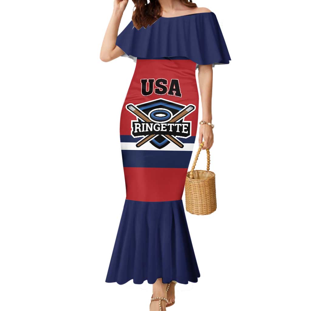 Custom USA 2025 Ringette Mermaid Dress Go Champion Team Ringette USA