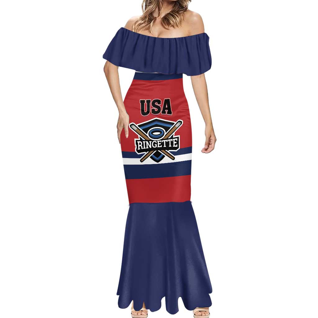 Custom USA 2025 Ringette Mermaid Dress Go Champion Team Ringette USA