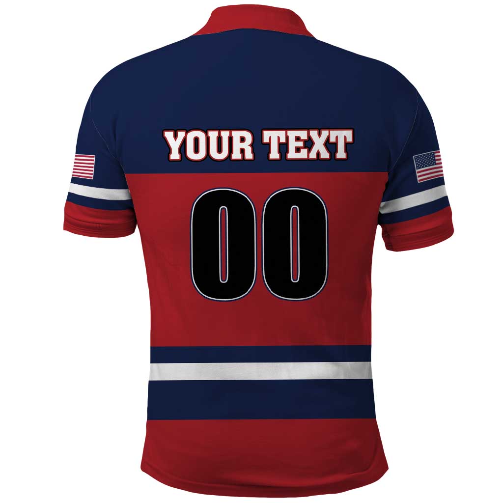 Custom USA 2025 Ringette Polo Shirt Go Champion Team Ringette USA