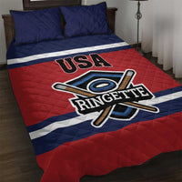 USA 2025 Ringette Quilt Bed Set Go Champion Team Ringette USA