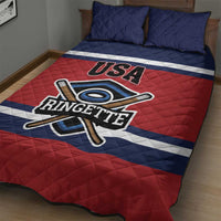 USA 2025 Ringette Quilt Bed Set Go Champion Team Ringette USA