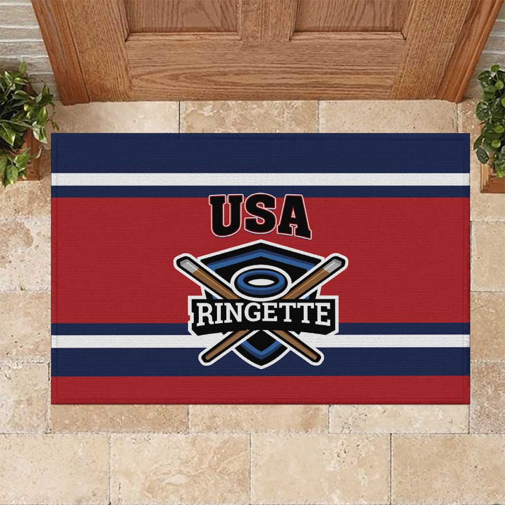 USA 2025 Ringette Rubber Doormat Go Champion Team Ringette USA