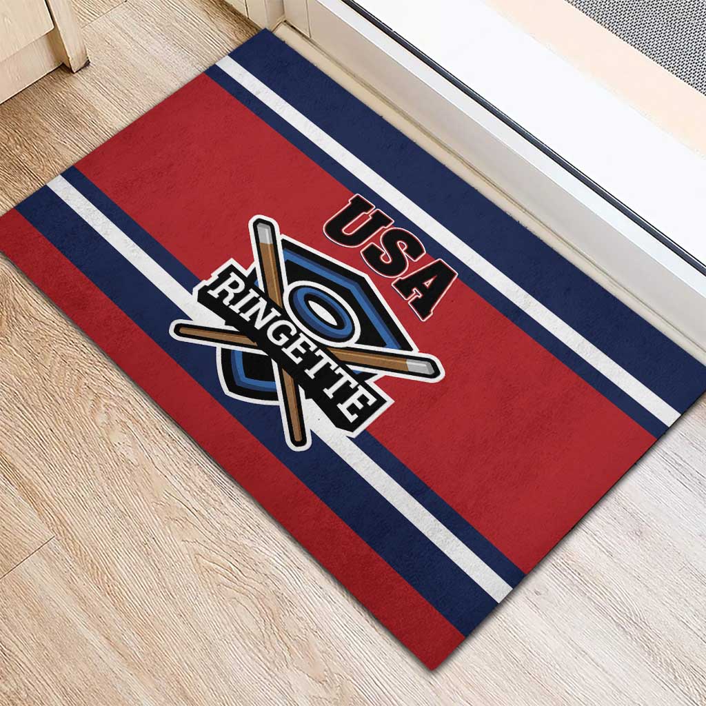USA 2025 Ringette Rubber Doormat Go Champion Team Ringette USA