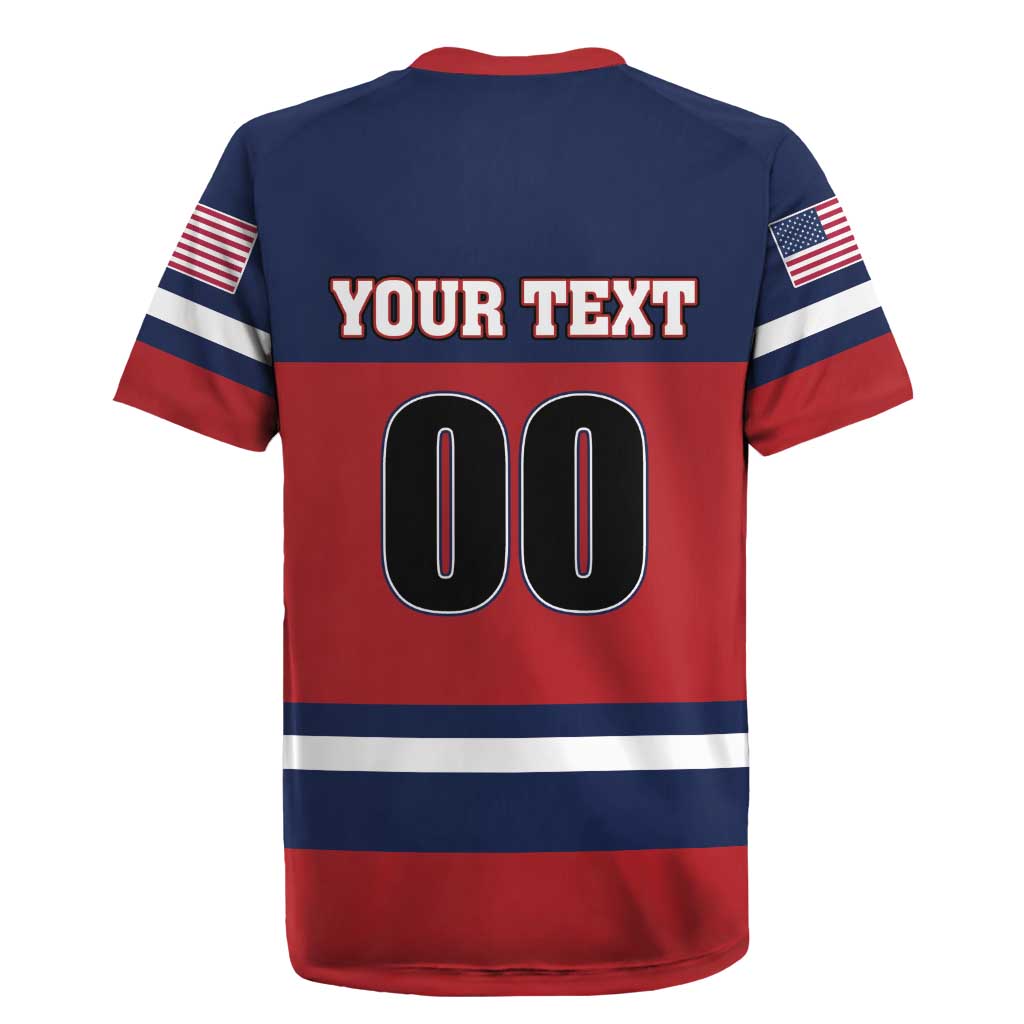 Custom USA 2025 Ringette Rugby Jersey Go Champion Team Ringette USA