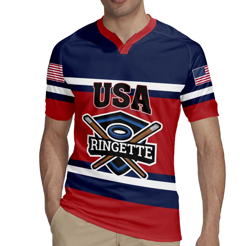 Custom USA 2025 Ringette Rugby Jersey Go Champion Team Ringette USA