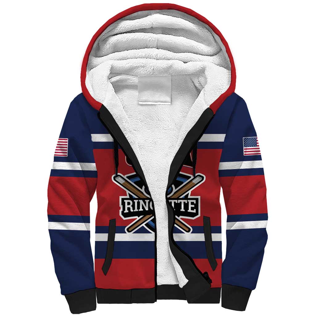 Custom USA 2025 Ringette Sherpa Hoodie Go Champion Team Ringette USA