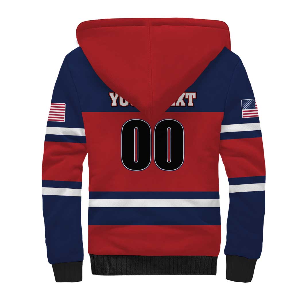Custom USA 2025 Ringette Sherpa Hoodie Go Champion Team Ringette USA