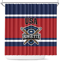 USA 2025 Ringette Shower Curtain Go Champion Team Ringette USA
