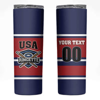 Custom USA 2025 Ringette Skinny Tumbler Go Champion Team Ringette USA