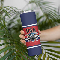 Custom USA 2025 Ringette Skinny Tumbler Go Champion Team Ringette USA