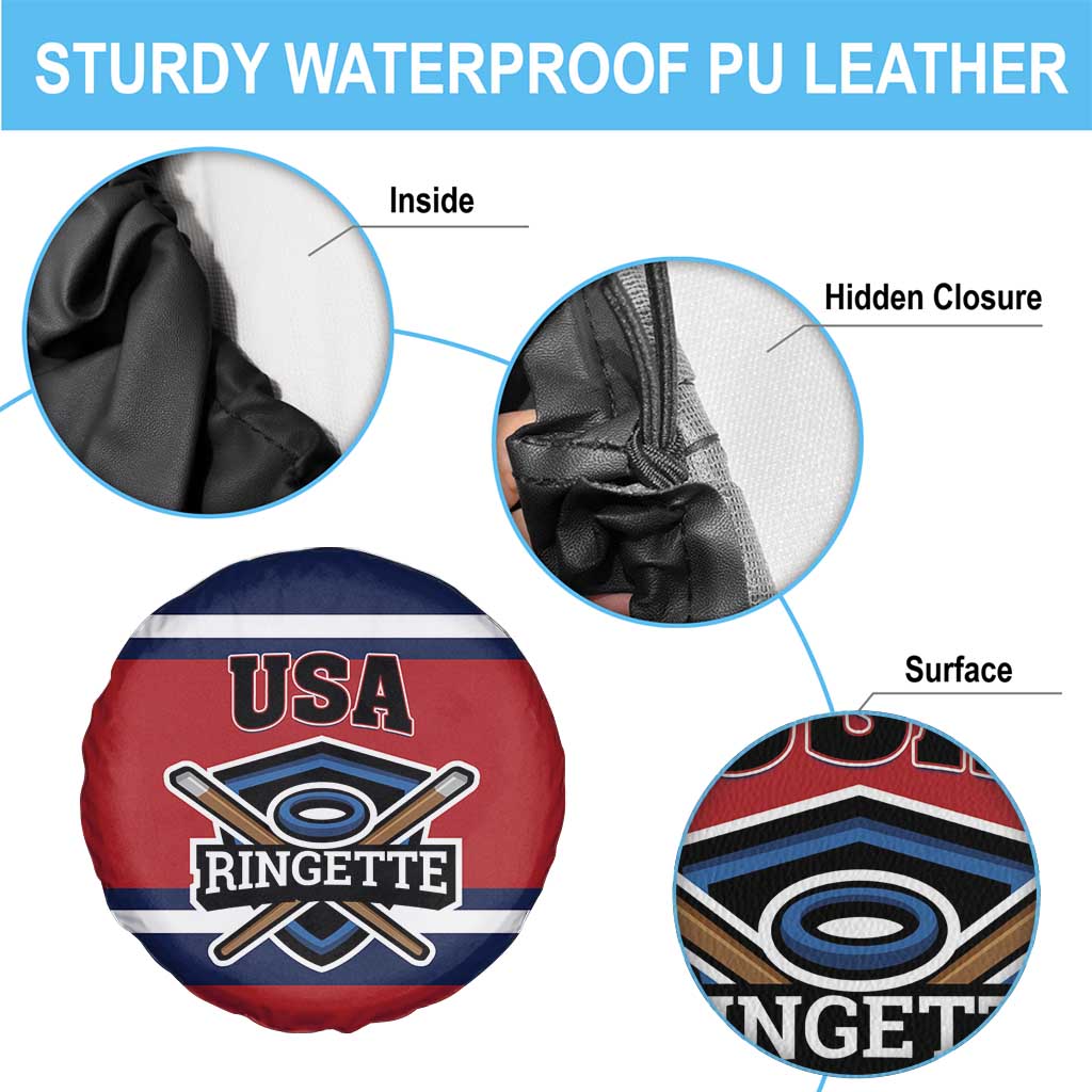 USA 2025 Ringette Spare Tire Cover Go Champion Team Ringette USA