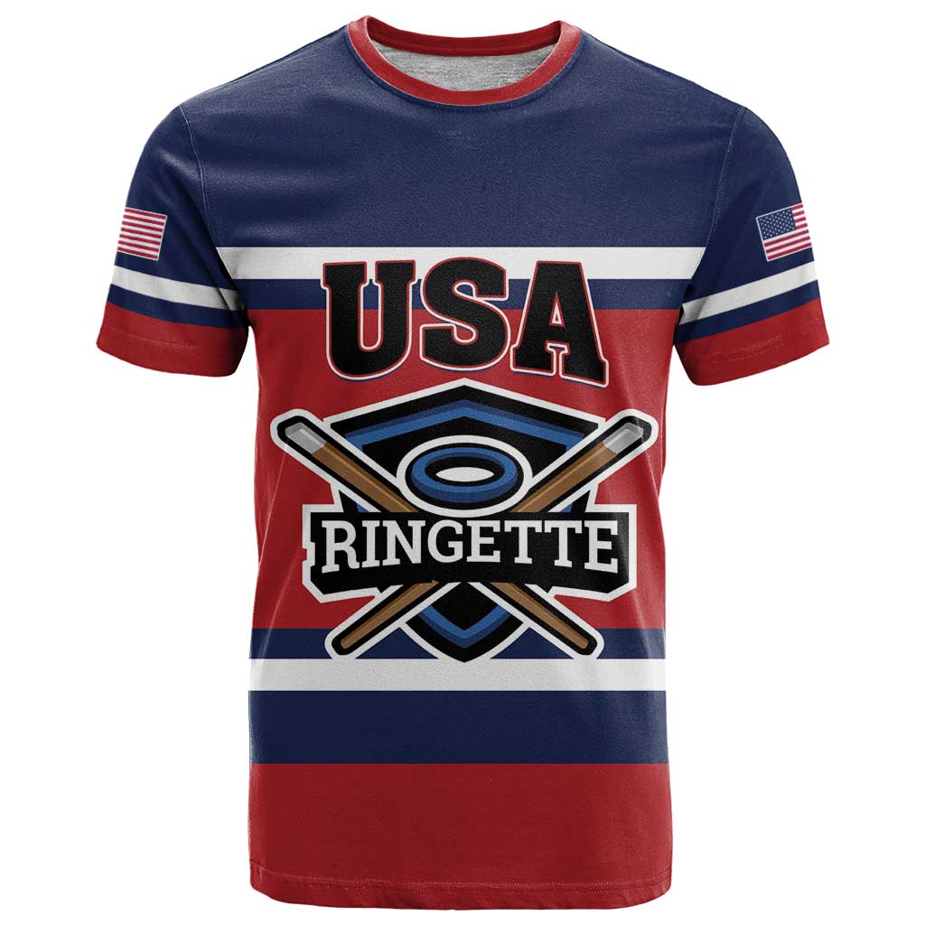 Custom USA 2025 Ringette T Shirt Go Champion Team Ringette USA