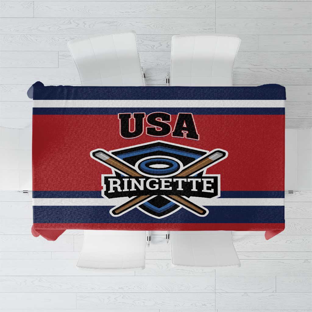 USA 2025 Ringette Tablecloth Go Champion Team Ringette USA