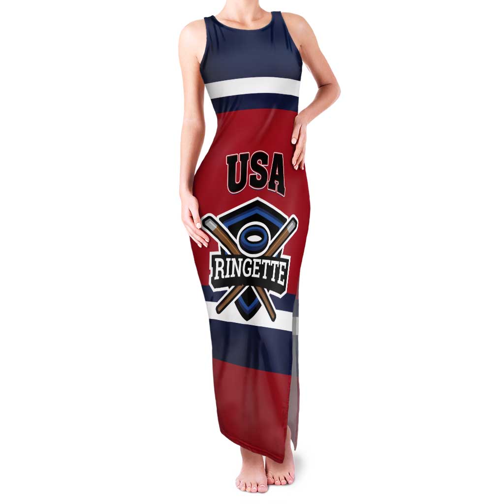 Custom USA 2025 Ringette Tank Maxi Dress Go Champion Team Ringette USA