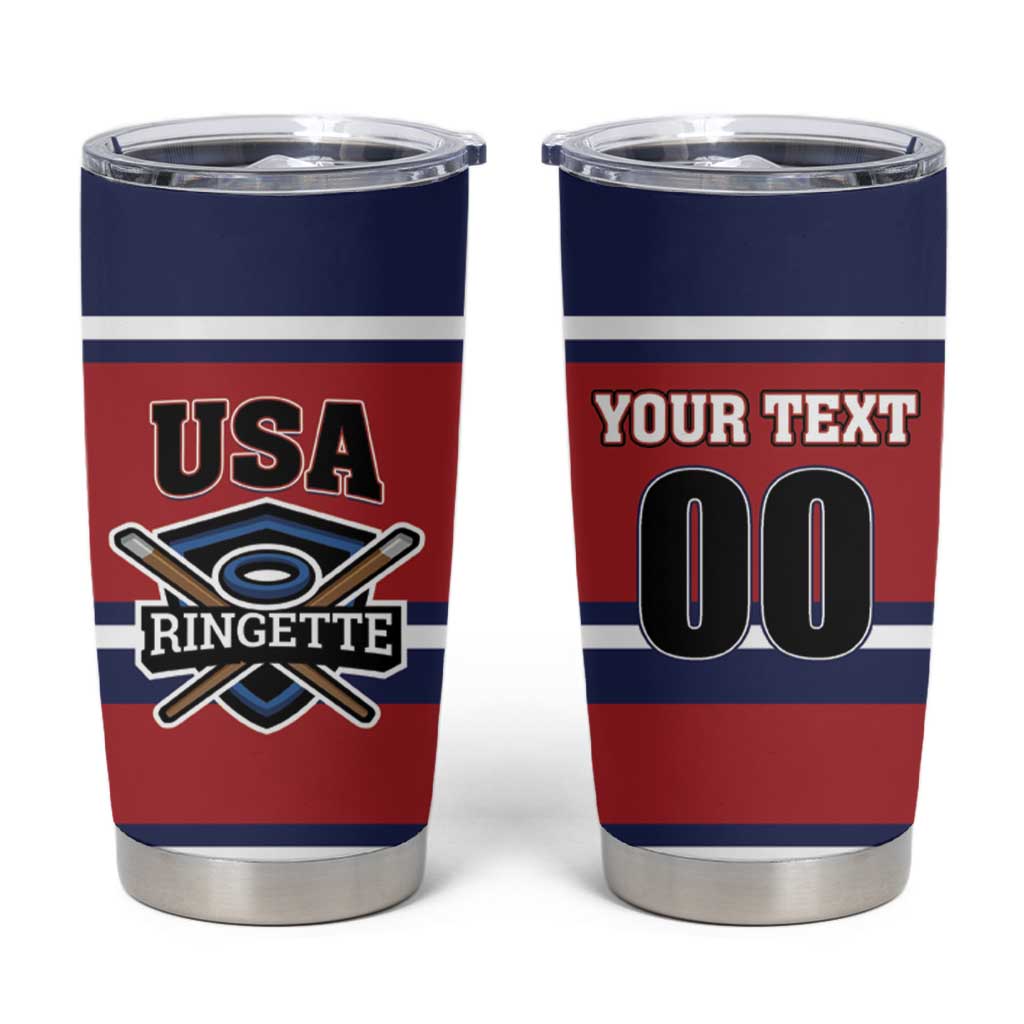Custom USA 2025 Ringette Tumbler Cup Go Champion Team Ringette USA