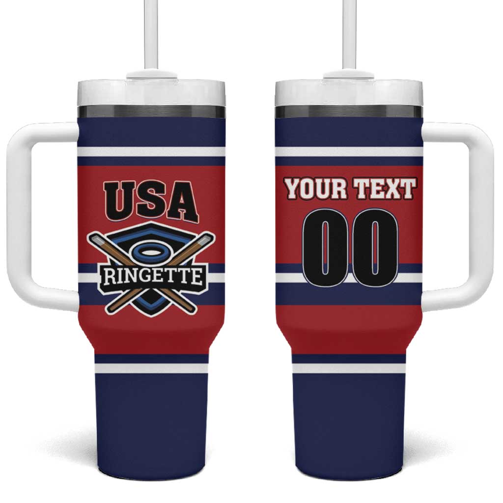 Custom USA 2025 Ringette Tumbler With Handle Go Champion Team Ringette USA