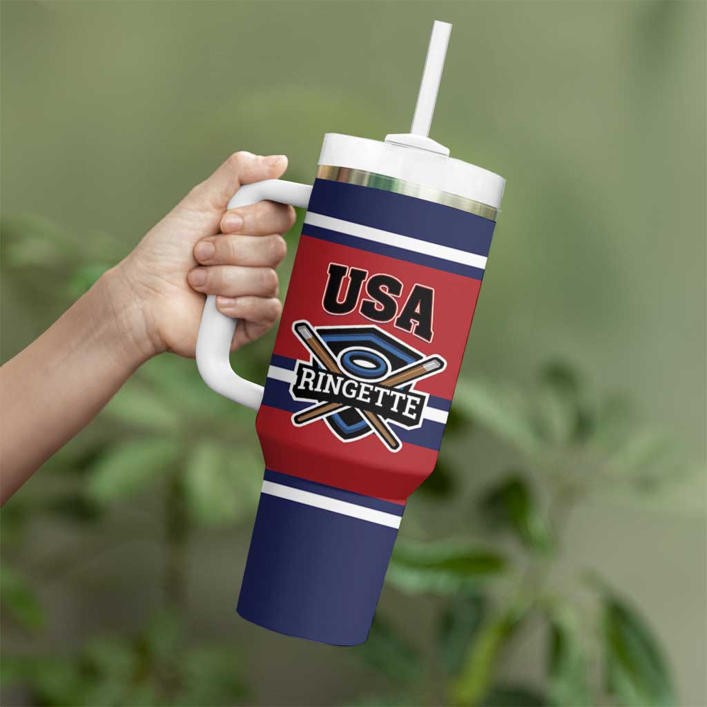Custom USA 2025 Ringette Tumbler With Handle Go Champion Team Ringette USA
