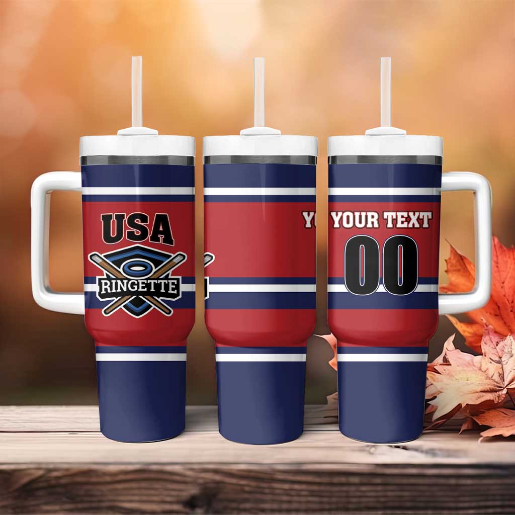 Custom USA 2025 Ringette Tumbler With Handle Go Champion Team Ringette USA