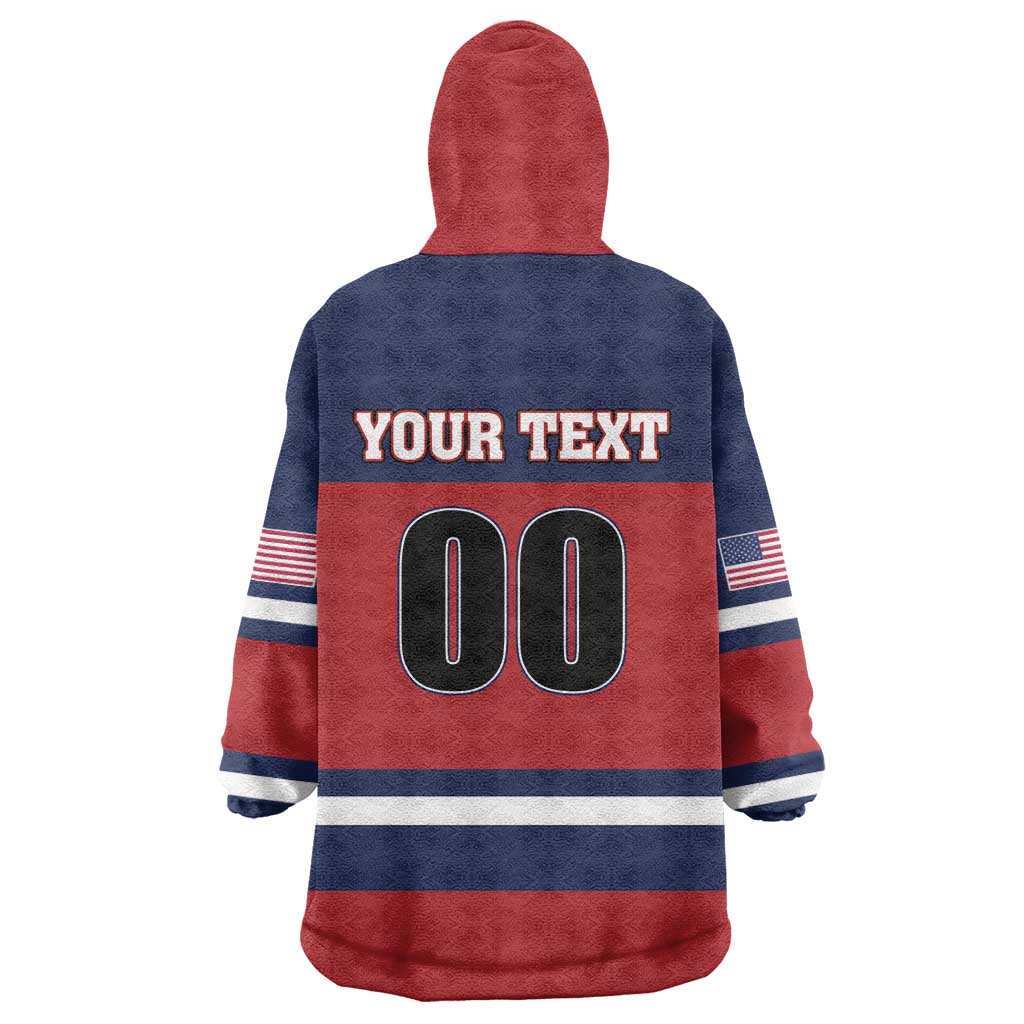 Custom USA 2025 Ringette Wearable Blanket Hoodie Go Champion Team Ringette USA