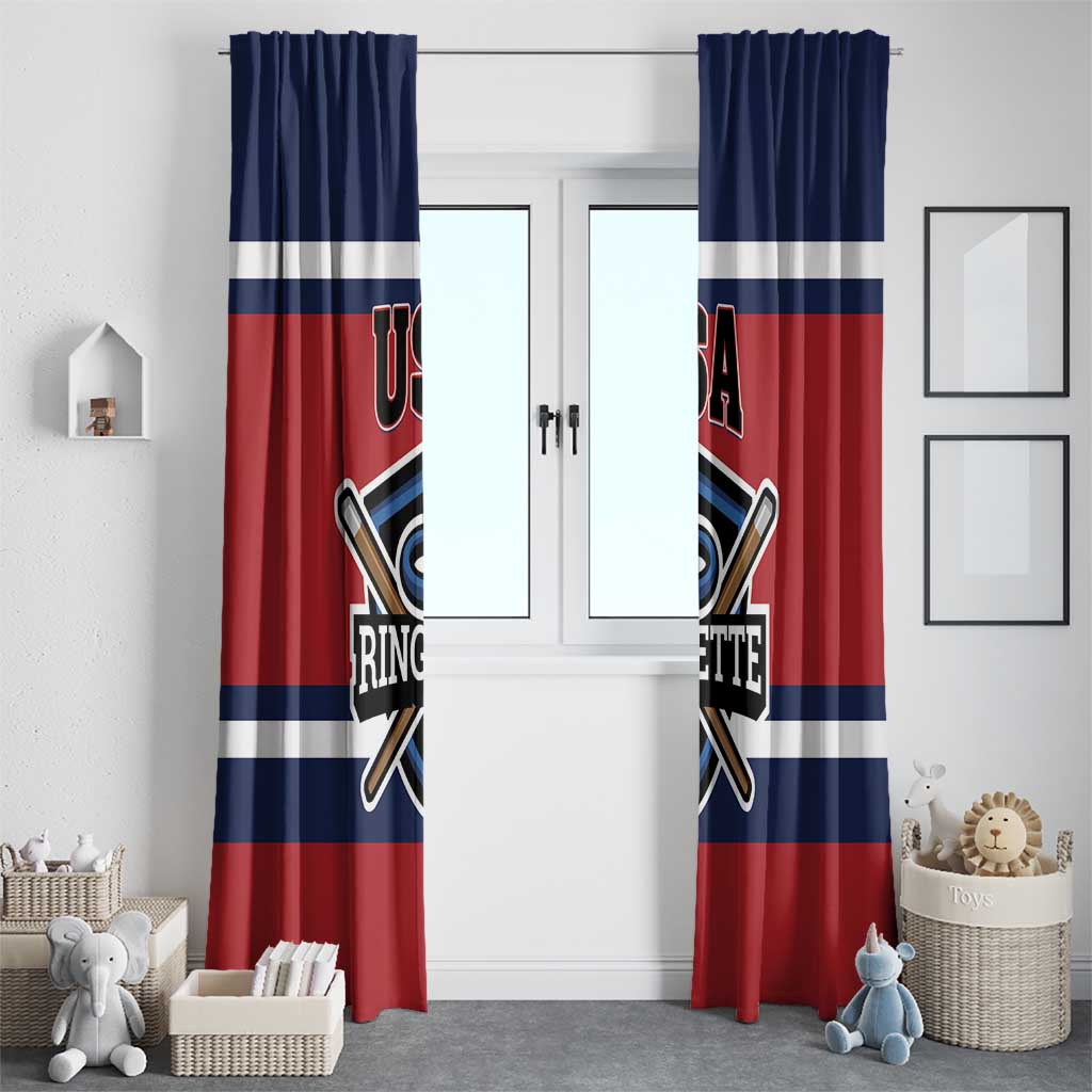 USA 2025 Ringette Window Curtain Go Champion Team Ringette USA
