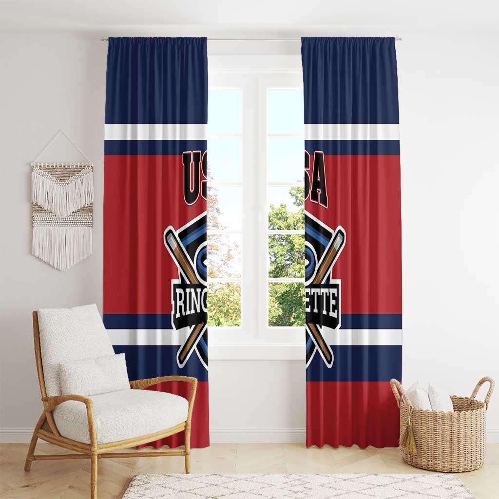 USA 2025 Ringette Window Curtain Go Champion Team Ringette USA