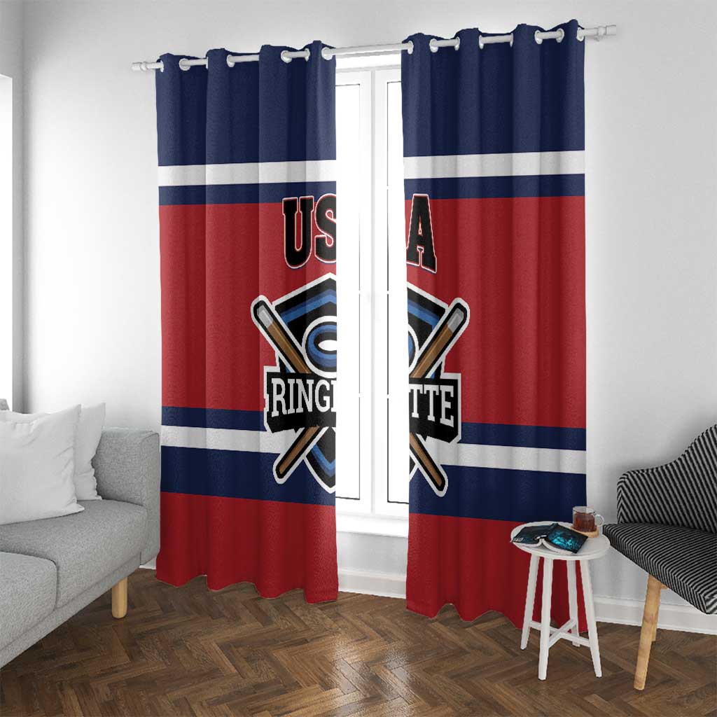 USA 2025 Ringette Window Curtain Go Champion Team Ringette USA