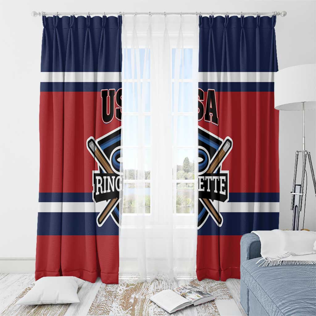 USA 2025 Ringette Window Curtain Go Champion Team Ringette USA