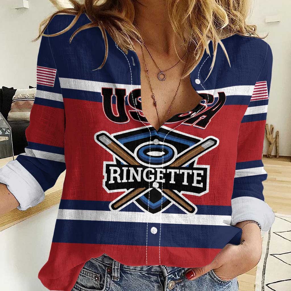 Custom USA 2025 Ringette Women Casual Shirt Go Champion Team Ringette USA