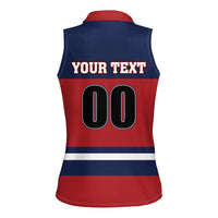 Custom USA 2025 Ringette Women Sleeveless Polo Shirt Go Champion Team Ringette USA