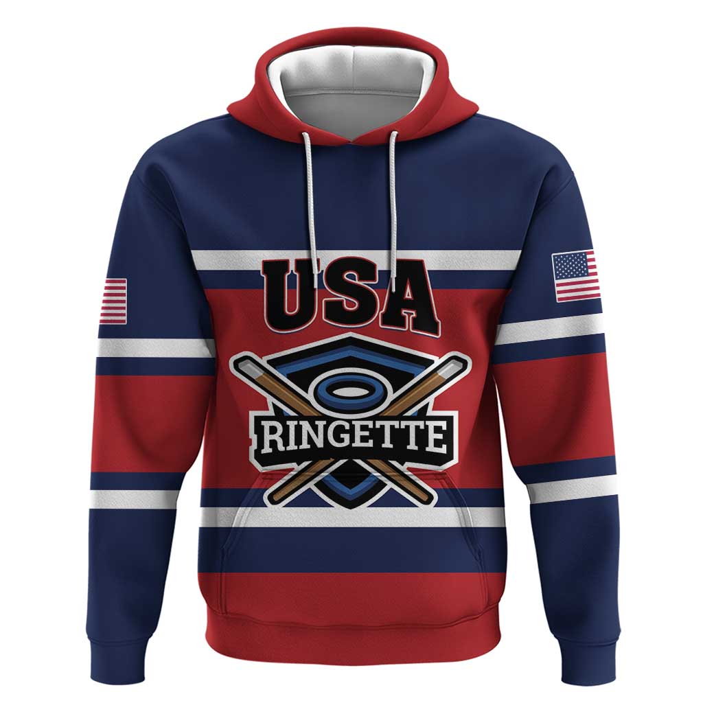 Custom USA 2025 Ringette Zip Hoodie Go Champion Team Ringette USA