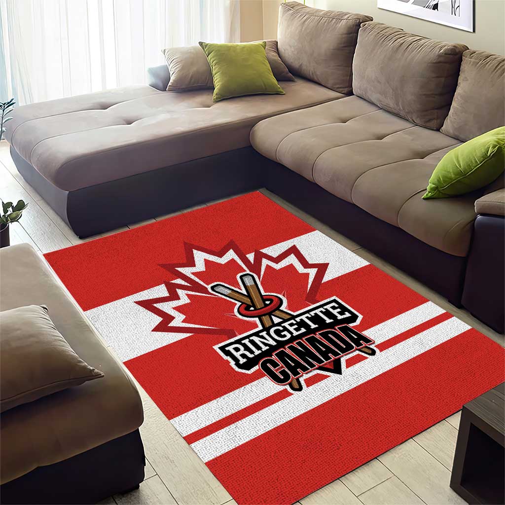 Canada Ringuette Area Rug Team Canada Dominates The Game
