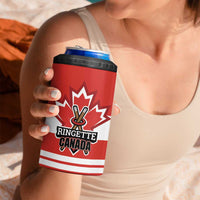 Custom Canada Ringuette 4 in 1 Can Cooler Tumbler Team Canada Dominates The Game