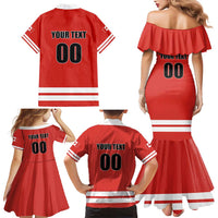 Custom Canada Ringuette Family Matching Mermaid Dress and Hawaiian Shirt Team Canada Dominates The Game