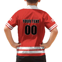 Custom Canada Ringuette Family Matching Off The Shoulder Long Sleeve Dress and Hawaiian Shirt Team Canada Dominates The Game