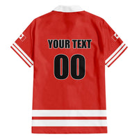 Custom Canada Ringuette Family Matching Off The Shoulder Long Sleeve Dress and Hawaiian Shirt Team Canada Dominates The Game