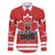 Custom Canada Ringuette Family Matching Off The Shoulder Long Sleeve Dress and Hawaiian Shirt Team Canada Dominates The Game