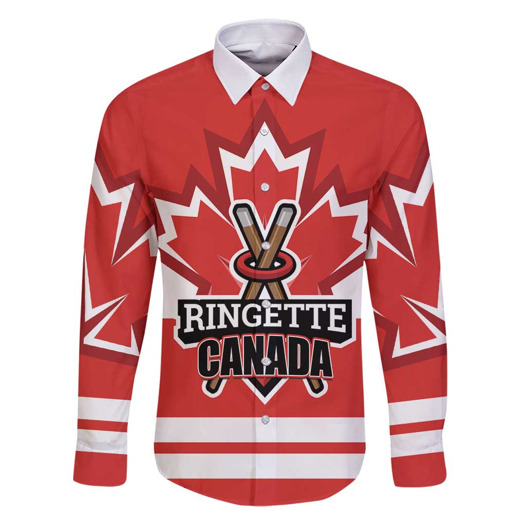 Custom Canada Ringuette Family Matching Puletasi and Hawaiian Shirt Team Canada Dominates The Game