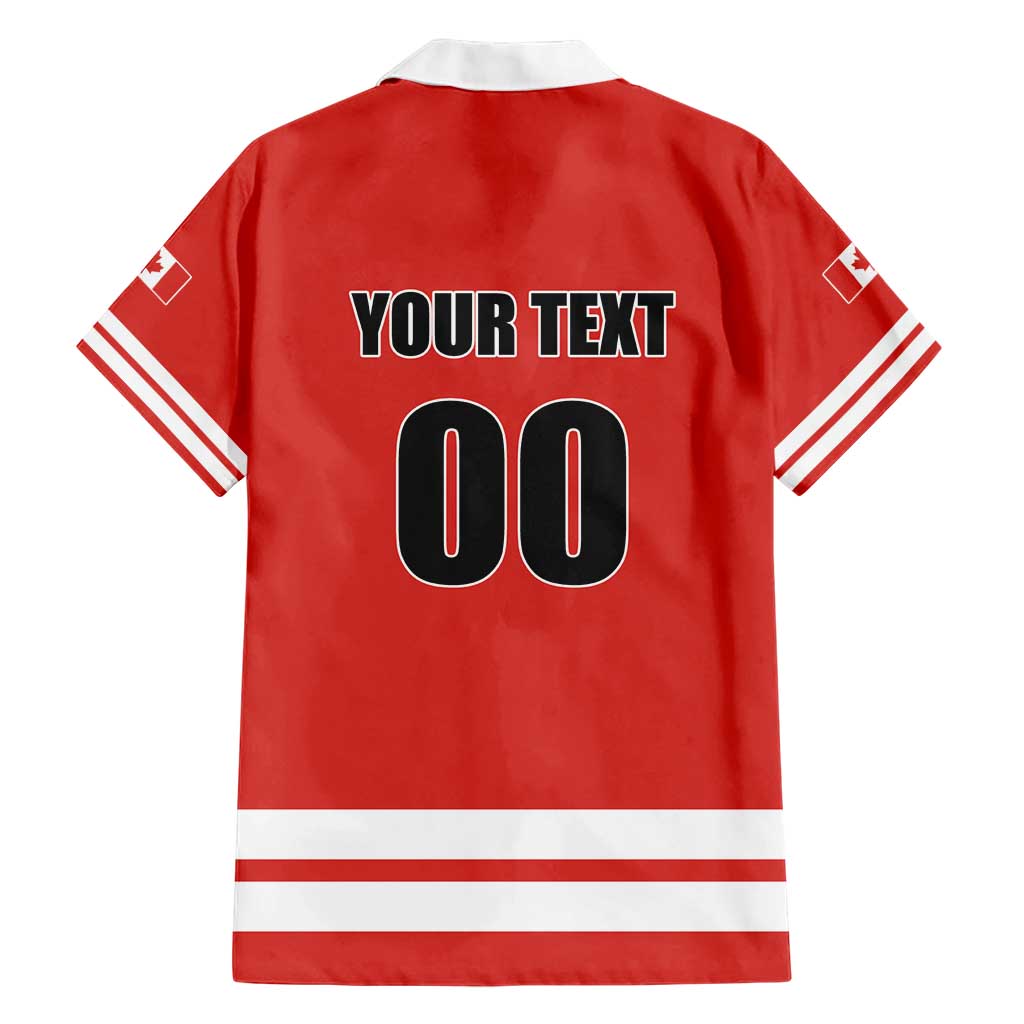 Custom Canada Ringuette Family Matching Short Sleeve Bodycon Dress and Hawaiian Shirt Team Canada Dominates The Game