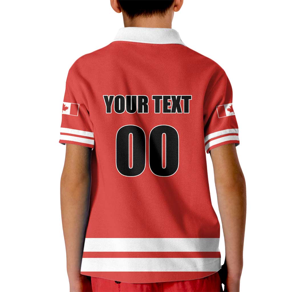 Custom Canada Ringuette Kid Polo Shirt Team Canada Dominates The Game