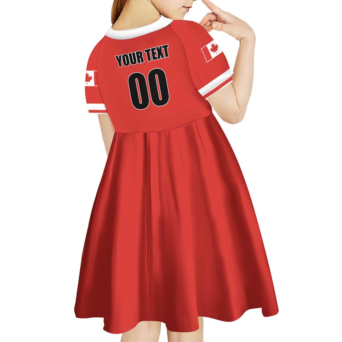 Custom Canada Ringuette Kid Short Sleeve Dress Team Canada Dominates The Game